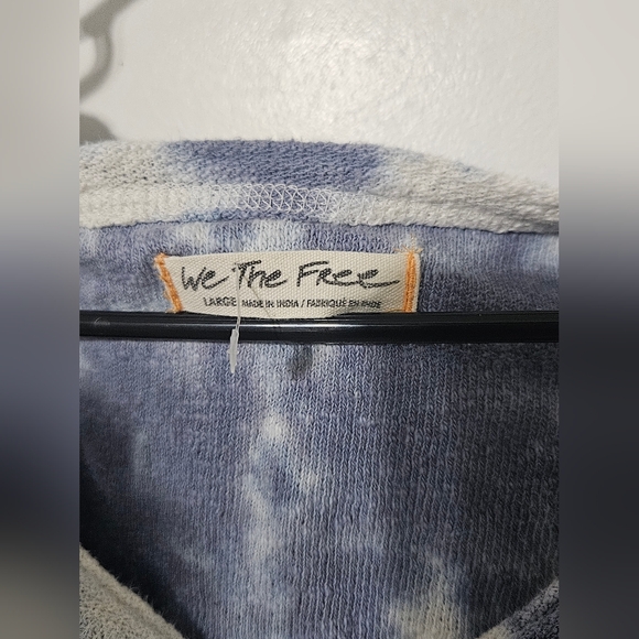 Free People We The Free Chasing The Sun Top Size Large Tie Dye Oversized Boho - Picture 10 of 10